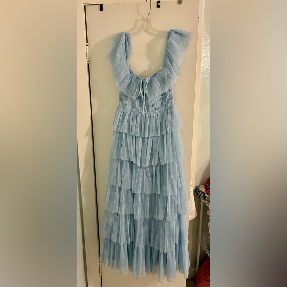 Baltic Born Valora Swiss Dot Tulle Maxi Dress